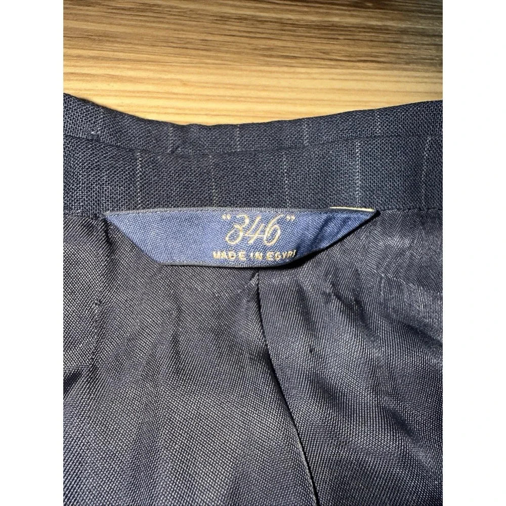 Brooks Brothers  346 Stretch Suit Men 42S Black Pinstripe  Wool Pants Size 40/29